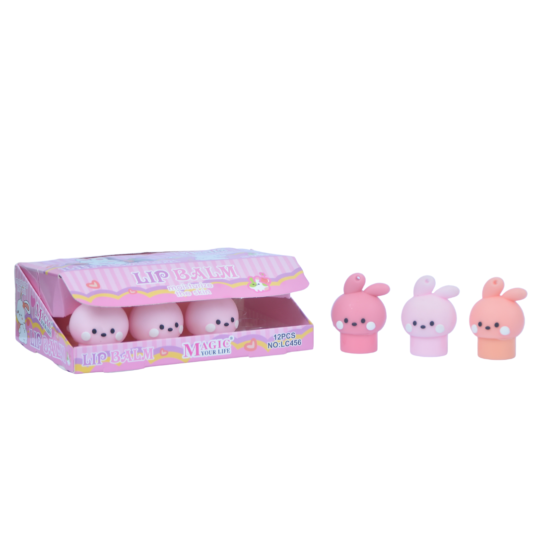 Cute Bunny Magic Lip Balm Set (12 Pcs)