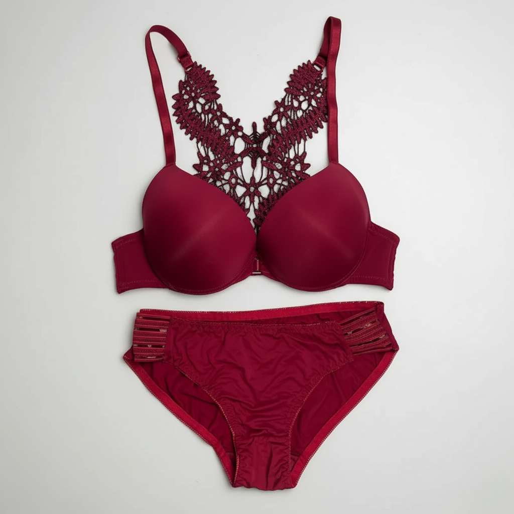 Fancy Pad Lace Bra Set