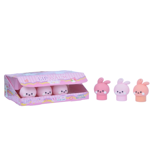 Cute Bunny Magic Lip Balm Set (12 Pcs)